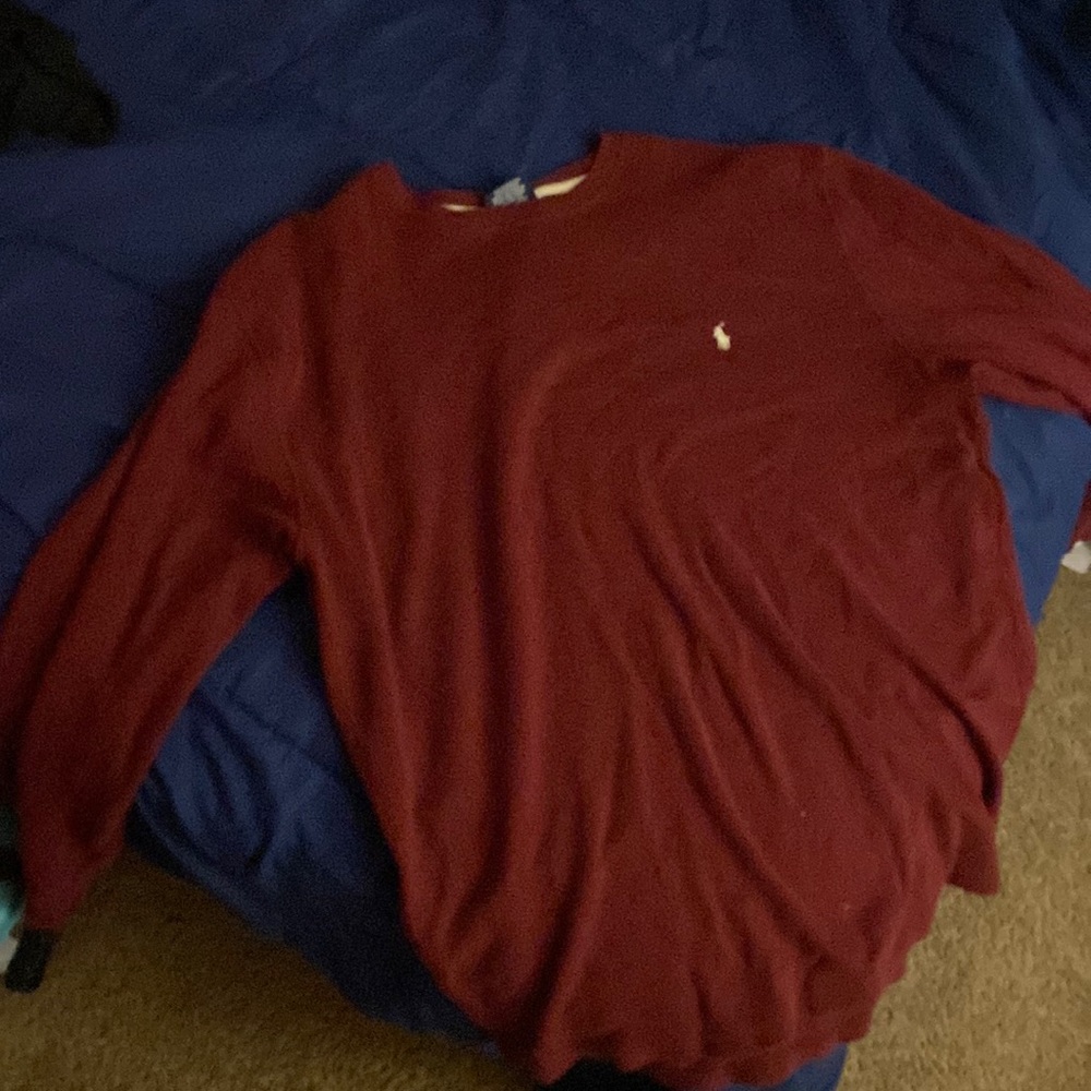 Burgundy Long sleeve Ralph Lauren shirt